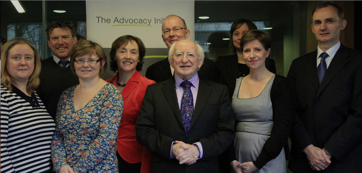 President D. Higgins at our inaugural Knowledge Exchange Forum with members of the Steering Committee.